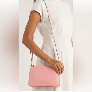 Kate Spade Light Pink leila triple gusset Crossbody Bag